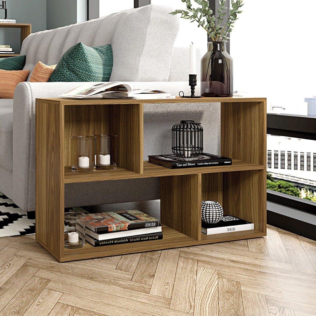 Nicho de Apoio Lateral para Sofá Sala de Estar Milan Caemmun